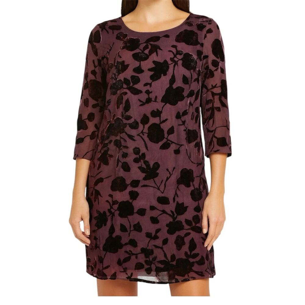 Halo Velvet Burnout Dress Womens M Floral babydoll Fairy Whimsigoth Romantic